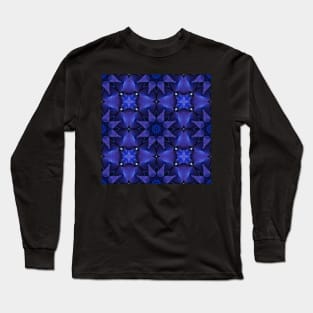 Royal Blue Hydrangea Pattern 3 Long Sleeve T-Shirt